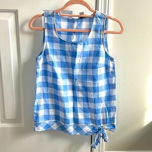 NWOT. JCrew blue gingham tank top
